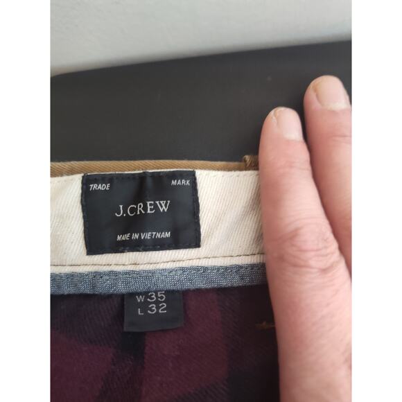 J. Crew 770 Straight Fit Flannel Lined Cabin Pant Mens 35x32 khaki - Picture 3 of 8